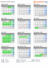 Kalender 2015 mit Ferien und Feiertagen Glarus
