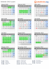 Kalender 2015 mit Ferien und Feiertagen Luzern
