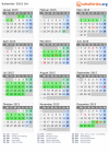 Kalender 2015 mit Ferien und Feiertagen Uri