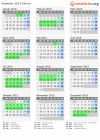 Kalender 2015 mit Ferien und Feiertagen Zürich