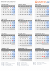 Kalender 2015 mit Ferien und Feiertagen Syrien