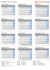 Kalender 2015 mit Ferien und Feiertagen Tansania