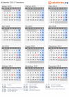 Kalender 2015 mit Ferien und Feiertagen Tunesien