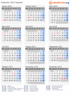 Kalender 2015 mit Ferien und Feiertagen Uganda