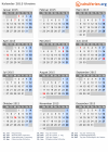 Kalender 2015 mit Ferien und Feiertagen Ukraine