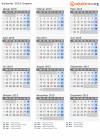 Kalender 2015 mit Ferien und Feiertagen Ungarn