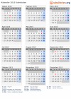 Kalender 2015 mit Ferien und Feiertagen Usbekistan