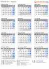 Kalender 2016 mit Ferien und Feiertagen Ägypten