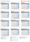 Kalender 2016 mit Ferien und Feiertagen Albanien