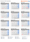 Kalender 2016 mit Ferien und Feiertagen Australien