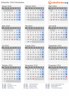 Kalender 2016 mit Ferien und Feiertagen Barbados