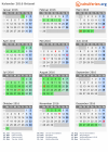 Kalender 2016 mit Ferien und Feiertagen Brüssel