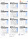 Kalender 2016 mit Ferien und Feiertagen Costa Rica