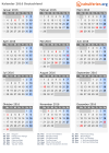 Kalender 2016 mit Ferien und Feiertagen Deutschland