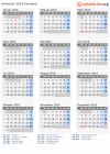 Kalender 2016 mit Ferien und Feiertagen Finnland