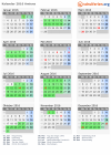 Kalender 2016 mit Ferien und Feiertagen Amiens