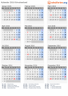 Kalender 2016 mit Ferien und Feiertagen Griechenland