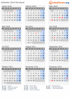 Kalender 2016 mit Ferien und Feiertagen Grönland