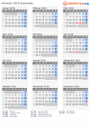 Kalender 2016 mit Ferien und Feiertagen Guatemala