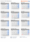 Kalender 2016 mit Ferien und Feiertagen Niederlande