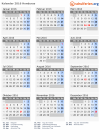 Kalender 2016 mit Ferien und Feiertagen Honduras