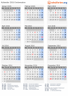 Kalender 2016 mit Ferien und Feiertagen Indonesien