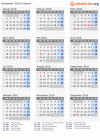 Kalender 2016 mit Ferien und Feiertagen Island