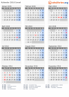 Kalender 2016 mit Ferien und Feiertagen Israel