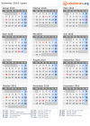 Kalender 2016 mit Ferien und Feiertagen Japan