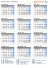 Kalender 2016 mit Ferien und Feiertagen Kasachstan