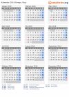 Kalender 2016 mit Ferien und Feiertagen Kongo, Rep.