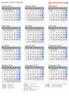 Kalender 2016 mit Ferien und Feiertagen Lettland