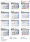 Kalender 2016 mit Ferien und Feiertagen Litauen