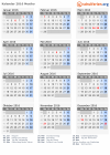 Kalender 2016 mit Ferien und Feiertagen Mexiko