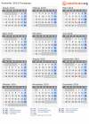 Kalender 2016 mit Ferien und Feiertagen Paraguay