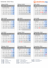 Kalender 2016 mit Ferien und Feiertagen Peru
