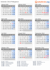 Kalender 2016 mit Ferien und Feiertagen Philippinen