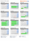 Kalender 2016 mit Ferien und Feiertagen Lublin