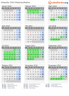 Kalender 2016 mit Ferien und Feiertagen Niederschlesien