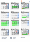 Kalender 2016 mit Ferien und Feiertagen Pommern