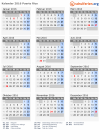 Kalender 2016 mit Ferien und Feiertagen Puerto Rico