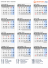 Kalender 2016 mit Ferien und Feiertagen Ruanda