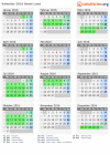 Kalender 2016 mit Ferien und Feiertagen Basel-Land