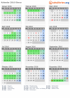 Kalender 2016 mit Ferien und Feiertagen Glarus