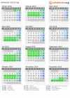 Kalender 2016 mit Ferien und Feiertagen Zug