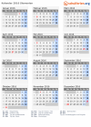 Kalender 2016 mit Ferien und Feiertagen Slowenien