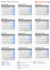 Kalender 2016 mit Ferien und Feiertagen Tschechien