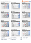 Kalender 2016 mit Ferien und Feiertagen Tunesien