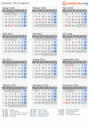 Kalender 2016 mit Ferien und Feiertagen Uganda