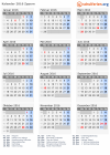 Kalender 2016 mit Ferien und Feiertagen Zypern